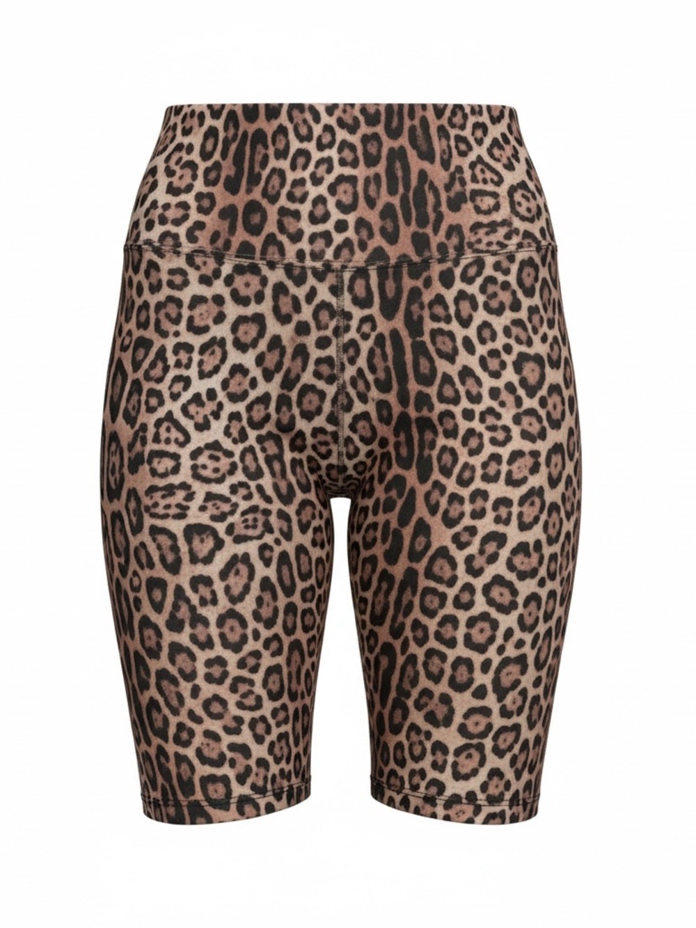 Onzie Leopard-Print High Waist Bike Shorts - Brown/Black Size S/M